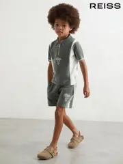 Reiss Dark Sage Green/White Walter Polo Shirt (H47174) | $90