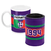 Fremantle Dockers AFL Ceramic Cup and Can Cooler Gift Set