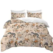 Floral Goat Skulls Quilt Cover
