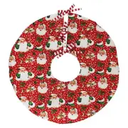 24" Red Retro Santa Tree Skirt