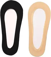 [VALICLUD] 4 Pack Non-slip Boat Socks Low Cut Cotton Socks Silicone Back for Women Ultra Low Cut Comfortable Breathable Random Color