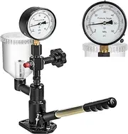 400Bar 6000PSI Diesel Fuel Injector Tester, Diesel Injector Nozzle Tester with Dual Scale Gauge to Adjust Injector Nozzle Pressure and Testing Diesel Injector Nozzle Pop Pressure Tester