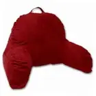 Microsuede Bed Rest - Backrest Pillow with Arms - Bed Rest Pillow - Red