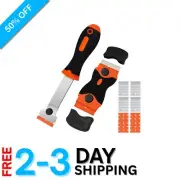Razor Blade Scraper Set with 20 Metal & 10 Plastic Blades for Easy Application