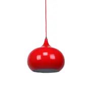 Mini Kirby Inverted Bowl Metal Pendant Light Lamp - Flame Red.