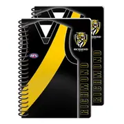 Richmond Tigers AFL 2 Pack Spiral Bound A5 Notebooks
