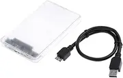 KONTONTY 1Pc USB Micro to Hard Disk Enclosure Transparent External Case for SSD Uasp Technology for Faster Data Tool Installation