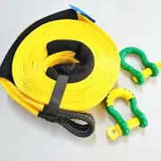 Recovery Snatch Strap 11000Kg*9m + Green Rated Shackle 4WD 4x4 Trunk OffRoad
