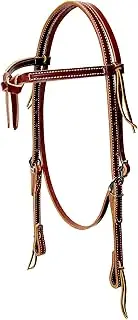 Weaver LeatherWeaver Leather Deluxe Latigo Leather Browband Headstall, Brown