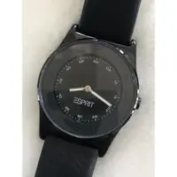 在飛比找蝦皮購物優惠-ESPRIT 黑色質感皮錶帶手錶 編號W82