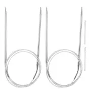 2pcs 39.37" Circular Knitting Needles US 6/4.0mm Needles 5.51" Short
