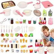 Play Kitchen Accessories - Educational Learning Game,Interactive Learning Play Kitchen Toys Pretend Food Set for Kids Indoor Outdoor Classroom Daycare Playroom