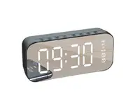 S33 Mirror Wireless Bluetooth Speaker Mini with Alarm Clock Display Card Small Steel Gun Audio for Home Use Acoustics