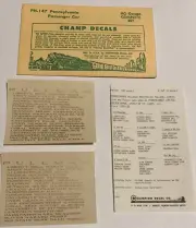CHAMP HO SCALE DECAL-PENNSYLVANIA/PRR HVYWT-“PULLMAN” LETTERBD - BRONZE #PH-147
