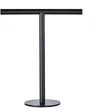 Matte Black T-Shape Standing Hand Towel Holder for Bath and Kitchen - Stylish Countertop Towel Bar Rack Stand - Compact and Practical - Available in Argento - Dimensions: 27X30CM LWX