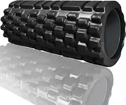 Foam Roller Muscle Roller Massage Roller for Yoga, Pilates, Back Exercise, Back Pain Relif, Relieve Sore Muscles for Fitness Sports Home Gym, Deep Tissue Massage Physio (Black)