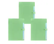3pcs Expanding File Folders, A4 Letter Size Accordion Document Organizer with Snap Button
