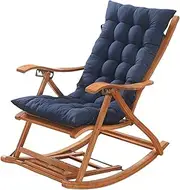 Rocking Chair Cushion, 19x47 inch Tufted High-Backed Rocking Chair Seat Cushion, Non-Slip Pads with Strap for Porch Rocker Outdoor Indoor Office Dining Chairs, Pads