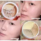 3 Colors Concealer Palette Eyeshadow Base Palette Matte Concealer' Contour I6T7