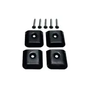 4 Pack RV Camper Trailer Aluminum Extrusion Black Flat End Cap for Vinyl Trim