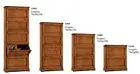 Shoe Cabinet 2 3 4 5 Door Walnut Dark Port Shoes Art Povera Classic Space-Saving