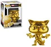 Funko Pop! Vinyl: Marvel Rocket Raccoon Gold Chrome FYE #420 With Protector