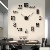在飛比找蝦皮購物優惠-創意夜光掛鐘 diy客廳鐘錶 藝術 免打孔 壁鐘錶 現代簡約