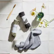 Knitted Wash Cloth Graphite Size 30X25cm by MyHouse