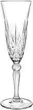 Home Bar RCR Cristalleria Italiana Style Crystal Champagne Flutes, Set of 6