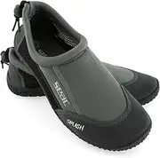[Seac] Splash, Adult and Children's Rock Shoes, Quick Drying, Shoes for The Sea, Beach and Pool Grey Black, Grey Black, 12.5 UK