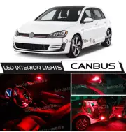 13x Red Interior LED Lights Package For 10-2017 Volkswagen VW Golf GTi +TOOL O5