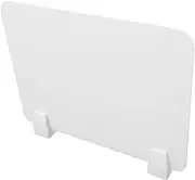 TOGEVAL 1 Set Desk Partition Screen White Sneeze Guard Board for Students Privacy Divider for Desks Offices and Classrooms Easy to Clean Stable Design Protects Against Droplets and Impacts