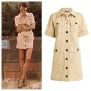 J. Crew Gamine Shirtdress Stretch BeigeTwill Size 4 NWT $128 BY836