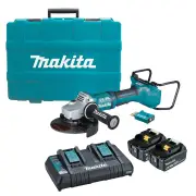 Makita DGA701T2U1 - 36V (18Vx2) Brushless AWS 180mm (7") Angle Grinder Kit (2 x 5.0Ah)