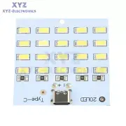 10PCS Mirco USB 20-SMD 5730 Beads LED Panel Lamp Emergency Light 5V~470mA 430mA