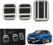 Lertenys 2019-2022 2023 Peugeot 208 2008 Gas and Brake Pedals, Peugeot 2008 P24 Peugeot 208 P21 Pedal Caps Cover Pedals Footrest [Manual Transmission]