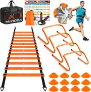 Agility Ladder Speed Training Equipment Set-20Ft Agility Ladder,12 Soccer Cones,