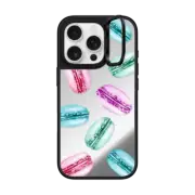iPhone 16 Pro Mirror Ring Stand Case MagSafe Compatible Colorful macarons