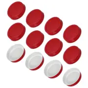 12Pcs Tinplate Canning Lids with Label for Regular Mason Jar Red(70mm)
