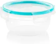 [Snapware] Total Solution 3.8-Cup Plastic Food Storage Container with Lid, 3.8-Cup Round Meal Prep Container, Non-Toxic, BPA-Free Lid with 4 Locking Tabs, Microwave, Dishwasher, and Freezer Safe