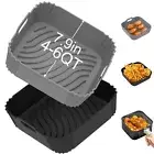 2 Pack Air Fryer Silicone Liners Square Airfryer Liners Silicone Air Fryer