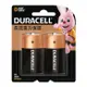 DURACELL 金頂 1號 D 鹼性電池 2顆入 /卡