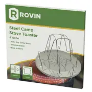 High Quality Toaster Fits Easily on Stove Camp Steel 4 Slice Chrome-Plated