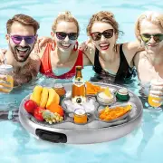 Floating Tray for Pool SPA Tub Cup Holder, 8 Holes Inflatable Drink Holders for