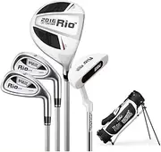 Junior Golf Complete Set Kids Beginner Exercise Golf Clubs Kit: Club Wood, Putter, Iron, and Bag