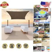 Rectangle Brown Sun Shade Sail 10' x 20' - 95% UV Protection & Durability