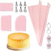 Reusable Piping Bags - Safe Reusable Piping Bags,Sturdy Cake Decorating Frosting Piping Kit for Decorative Cakes Cups Cookies and Pastries