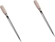 ULTECHNOVO 2pcs Grain Sampler Stainless Steel Cereal Sampler Garden Sampler Soil Test Kits Sampling for Farm Rice Sampler Soil Sampler Probe Wheat Sampler Wooden to Rotate Detector Solid