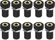 ECSiNG 10Pcs 3.5mm Female Mono Panel Mount Jack with Nuts 3.5mm Mono Jacks Panel Mount Solder Connectors Accessories for CD Players Digital Laptops DVD