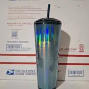 Starbucks Ocean Blue Kaleidoscope Dome & Straw Venti Cold Cup Tumbler 24oz 2022